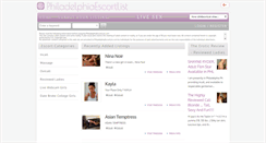 Desktop Screenshot of philadelphiaescortlist.com
